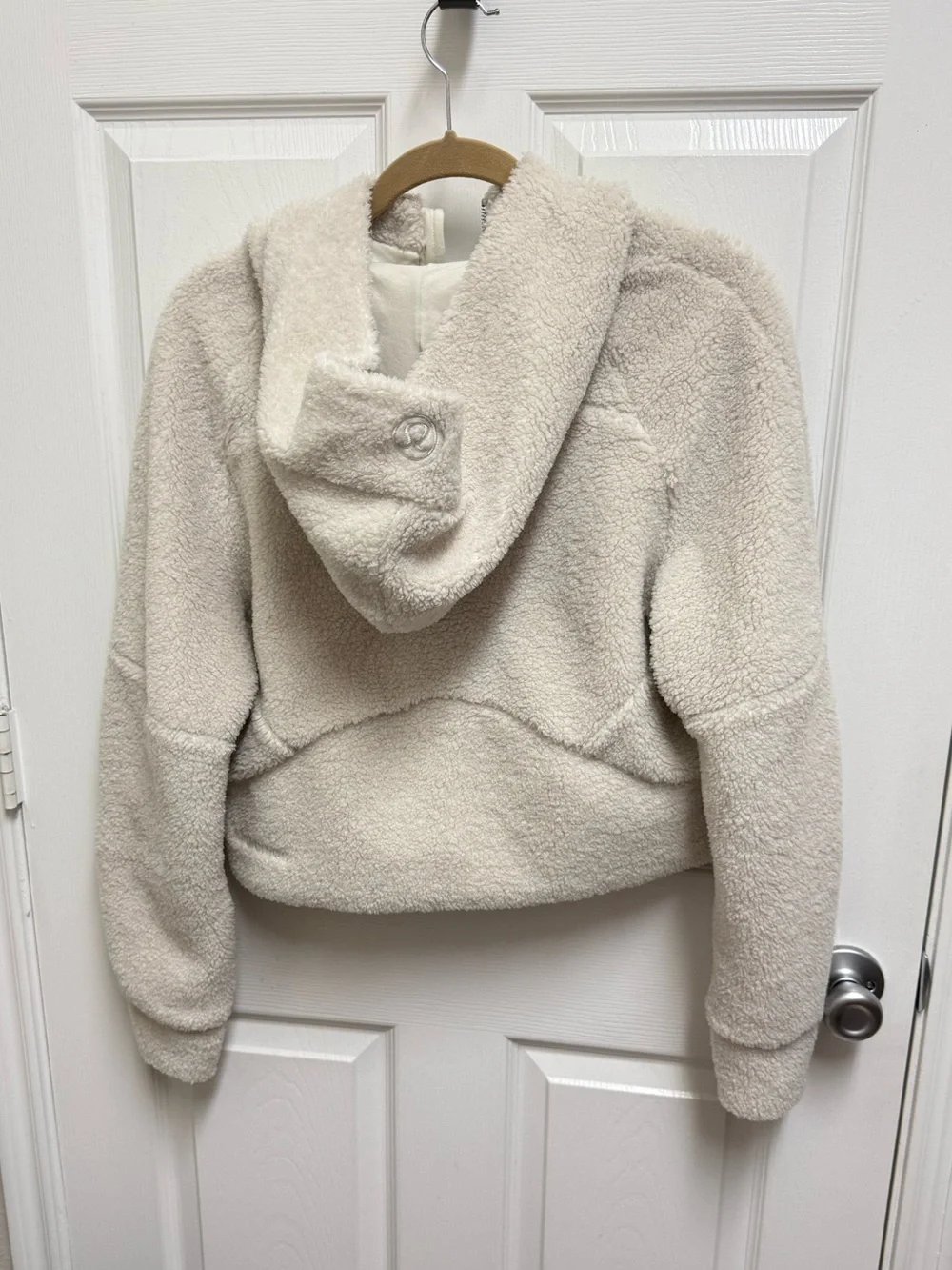 Lululemon Cream Sherpa Half-Zip Scuba Hoodie